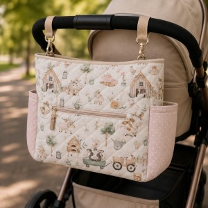 TRAPUNTA ROSIE LOU DOLCE FATTORIA E POIS SPARSI BIANCHI BASE ROSA BABY