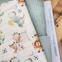 KIT ACCAPPATOIO CON ORECCHIETTE BISPUGNA BIANCO E ANIMALETTI SOGNATORI