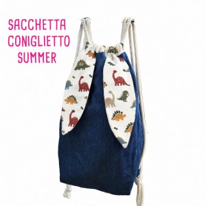 CARTAMODELLO E TUTORIAL SACCHETTA CONIGLIETTO SUMMER - prodotto digitale