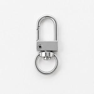 GANCIO GIREVOLE CON ANELLO ARGENTATO cm 3.2