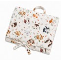 KIT FASCIATOIO DA VIAGGIO ORSETTO E POLLONCINI E BAMBOO AZZURRO POLVERE