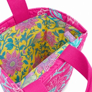 KIT TOTE-BAG CON POCHETTE E PORTA OCCHIALI TRAPUNTATA ENJOY BASE FUCSIA