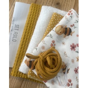KIT SET ASILO APETTE - sacca - bavaglio - asciugamano - bustina -