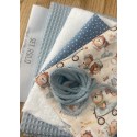 KIT SET ASILO HONEY ORSETTO MIELOSO - sacca - bavaglio - asciugamano - bustina -