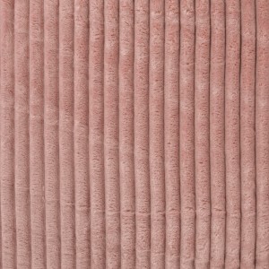 MINKY STRIPE DOUBLEFACE ROSA ANTICO