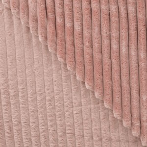 MINKY STRIPE DOUBLEFACE ROSA ANTICO