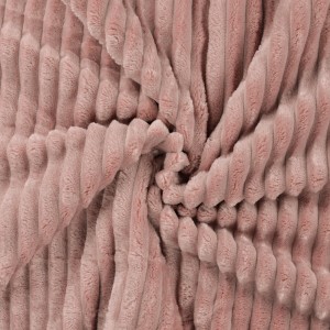 MINKY STRIPE DOUBLEFACE ROSA ANTICO