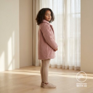 MINKY STRIPE DOUBLEFACE ROSA ANTICO