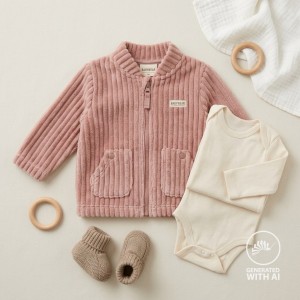 MINKY STRIPE DOUBLEFACE ROSA ANTICO