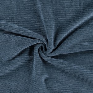 BIG RIB JERSEY CORDUROY MISTO COTONE BLU