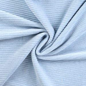 CORDUROY BIG RIB JERSEY MISTO COTONE AZZURRO