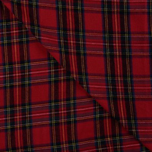TARTAN ROSSO CALDO COTONE