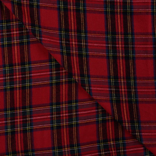 TARTAN ROSSO CALDO COTONE