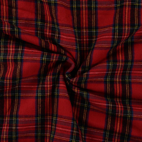 TARTAN ROSSO CALDO COTONE