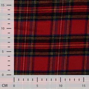 TARTAN ROSSO CALDO COTONE