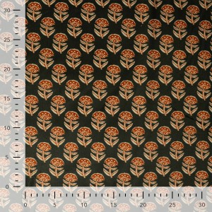 VELLUTO FANTASIA FIORE BASE MARRONE