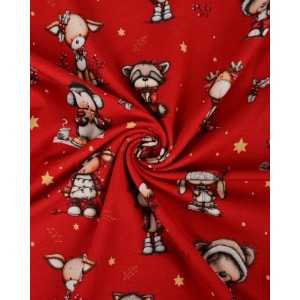 ANIMALOTTI ADDOBBATI CHRISTMAS BASE ROSSA JERSEY