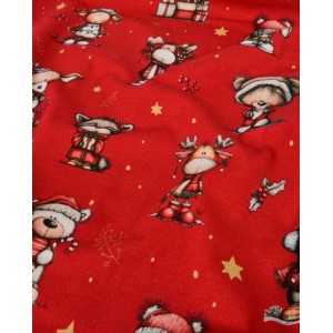 ANIMALOTTI ADDOBBATI CHRISTMAS BASE ROSSA JERSEY