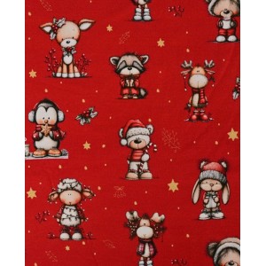 ANIMALOTTI ADDOBBATI CHRISTMAS BASE ROSSA JERSEY