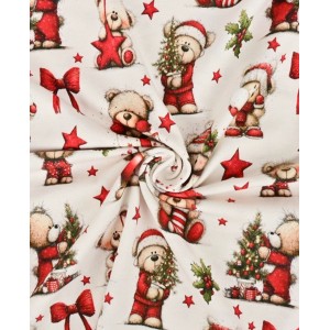 ORRSETTI PORTADONI TRA LE STELLE ROSSE CHRISTMAS BASE BIANCO JERSEY