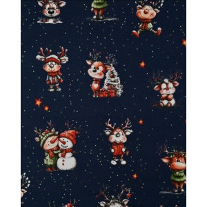 FACCETTE FURBETTE CHRISTMAS BASE BLU JERSEY
