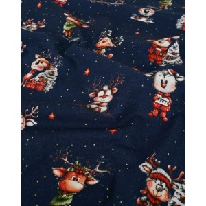 FACCETTE FURBETTE CHRISTMAS BASE BLU JERSEY