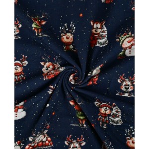 FACCETTE FURBETTE CHRISTMAS BASE BLU JERSEY
