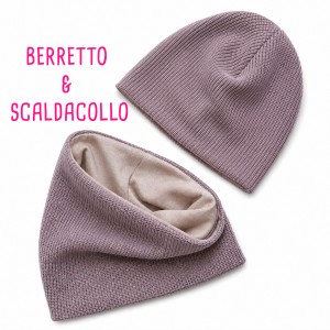 CAPPELLINO E SCALDACOLLO MAGLIA KNIT OLIVA e MAGLINA OLIVA
