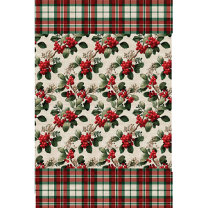 COTONE BACCHE DI NATALE E QUADRI