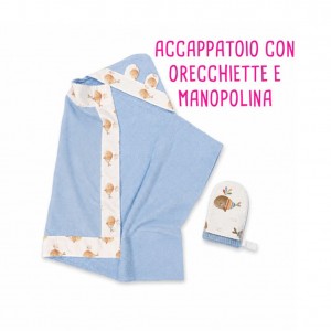 CARTAMODELLO E TUTORIAL ACCAPPATOIO CON ORECCHIE E MANOPOLINA - prodotto digitale