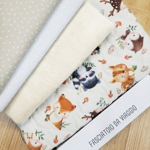 KIT FASCIATOIO DA VIAGGIO MUSETTI E BAMBOO ECRU