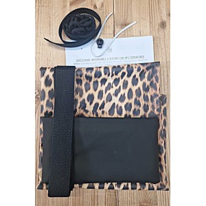 KIT SACCA MARE IMPERMEABILE LEOPARDATO E AQUA PROTECT NERO