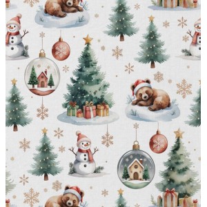 BEARNOEL ORSETTO NINNE E CASETTE IN PALLA CHRISTMAS