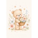 NEW PANNELLO COTONE CM 75X100 ORSETTO FIORAIO