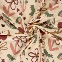 JERSEY GARZATO CUORI ROSI BASE CREMA