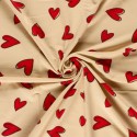 JERSEY GARZATO FIORI E BRUCHETTI BASE SABBIA