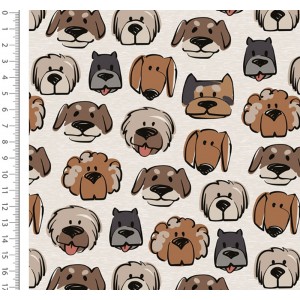 FELPA FACCINE DOGS BASE ECRU SEMI MELANGE