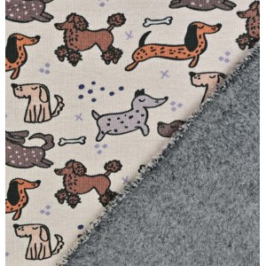 FELPA MIX DOGS BASE ECRU SEMI MELANGE