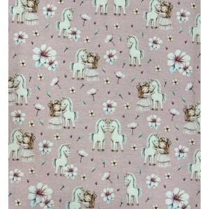 UNICORNO E PRINCIPESSA BASE ROSA BABY JERSEY