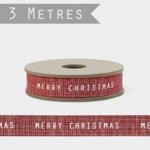 NASTRO DECORATIVO - ROSSO MERRY CHRISTMAS
