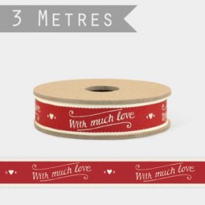 NASTRO DECORATIVO - ROSSO WHIT MUCH LOVE