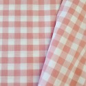 POPELINE TINTO IN FILO QUADRI 10 MM ROSA