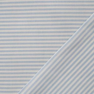 POPELINE TINTO IN FILO RIGHE 3 MM AZZURRO BABY POPELINE TINTO IN FILO RIGHE 3 MM AZZURRO BABY