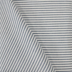 POPELINE TINTO IN FILO RIGHE 3 MM BLU DENIM POPELINE TINTO IN FILO RIGHE 3 MM BLU DENIM